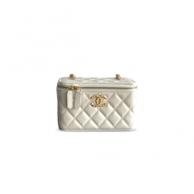 CHANEL MASTER VANITY CASE WAXY LEATHER (17*9.5*8cm)